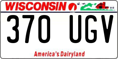 WI license plate 370UGV