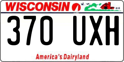 WI license plate 370UXH