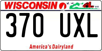 WI license plate 370UXL