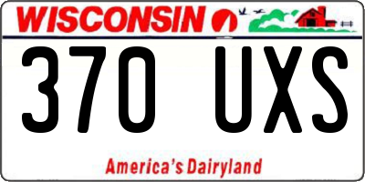 WI license plate 370UXS