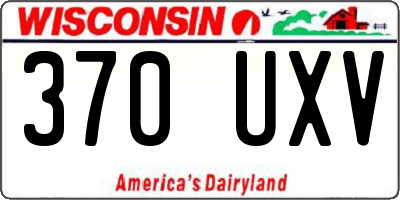 WI license plate 370UXV