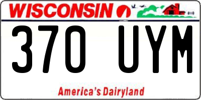WI license plate 370UYM