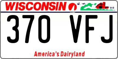 WI license plate 370VFJ
