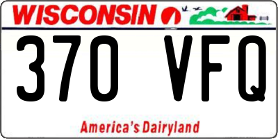 WI license plate 370VFQ