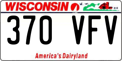 WI license plate 370VFV
