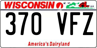 WI license plate 370VFZ