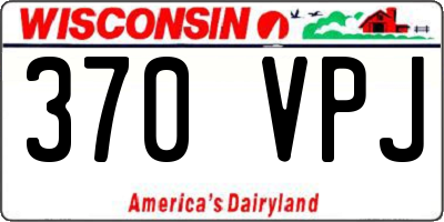 WI license plate 370VPJ