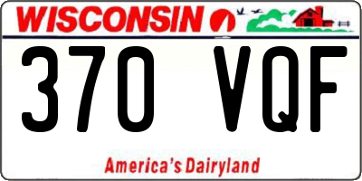 WI license plate 370VQF