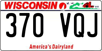 WI license plate 370VQJ