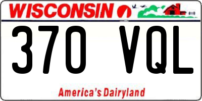 WI license plate 370VQL