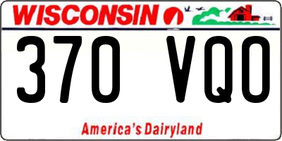 WI license plate 370VQO