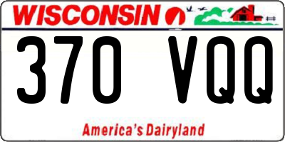 WI license plate 370VQQ