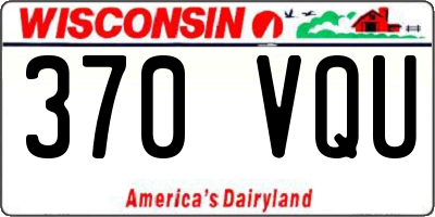 WI license plate 370VQU