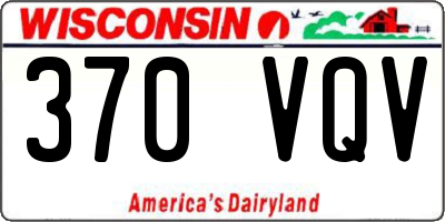 WI license plate 370VQV