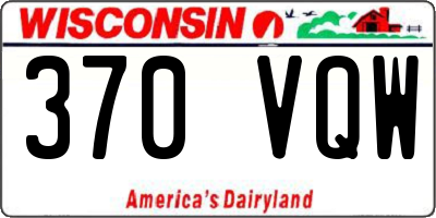 WI license plate 370VQW