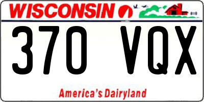 WI license plate 370VQX