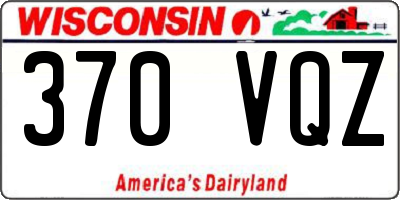 WI license plate 370VQZ