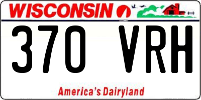 WI license plate 370VRH