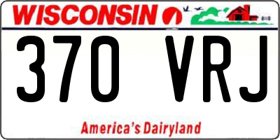 WI license plate 370VRJ