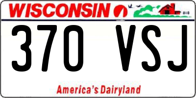 WI license plate 370VSJ
