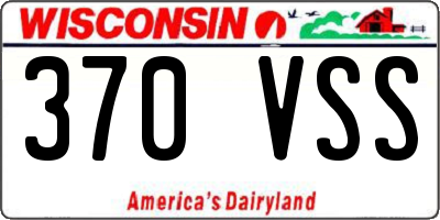 WI license plate 370VSS