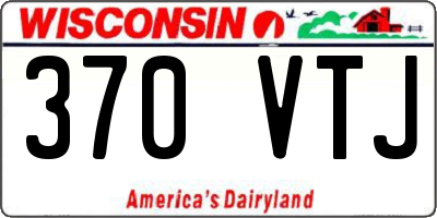 WI license plate 370VTJ