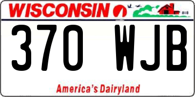 WI license plate 370WJB