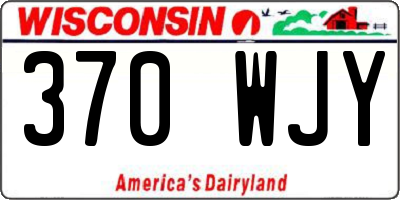 WI license plate 370WJY