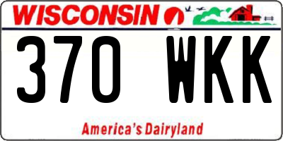 WI license plate 370WKK