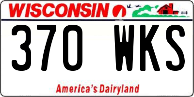 WI license plate 370WKS