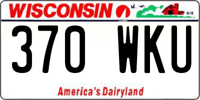 WI license plate 370WKU