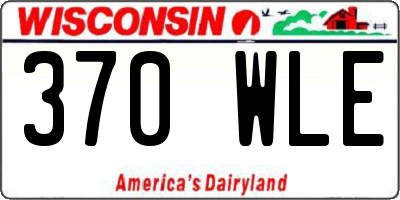 WI license plate 370WLE