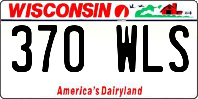 WI license plate 370WLS