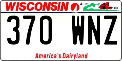 WI license plate 370WNZ
