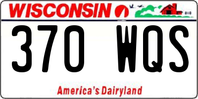 WI license plate 370WQS
