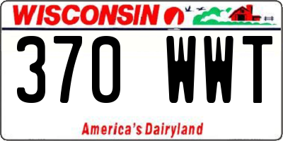 WI license plate 370WWT