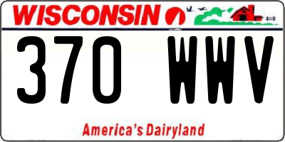 WI license plate 370WWV