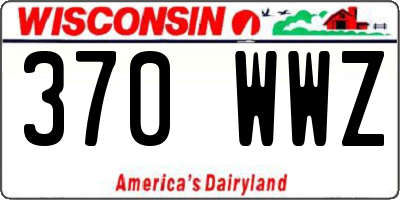 WI license plate 370WWZ