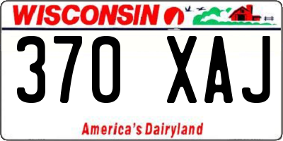 WI license plate 370XAJ