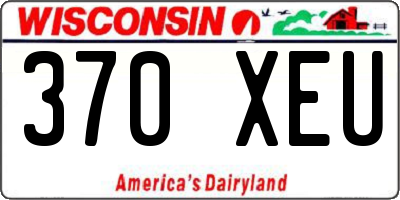 WI license plate 370XEU