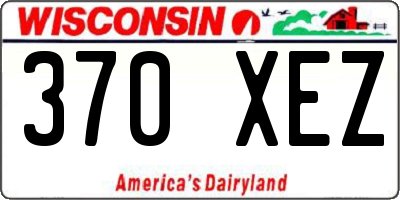 WI license plate 370XEZ