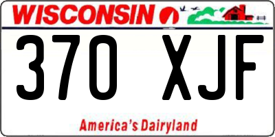 WI license plate 370XJF
