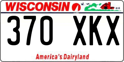 WI license plate 370XKX