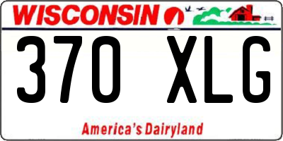 WI license plate 370XLG