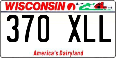 WI license plate 370XLL