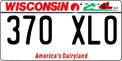 WI license plate 370XLO