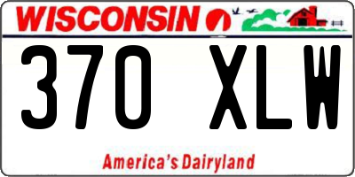 WI license plate 370XLW