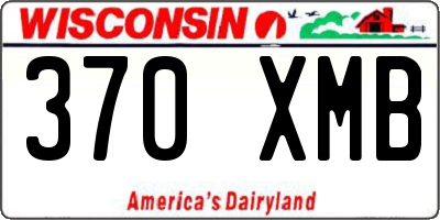 WI license plate 370XMB