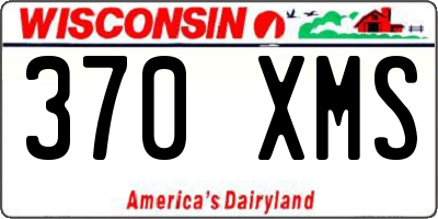 WI license plate 370XMS