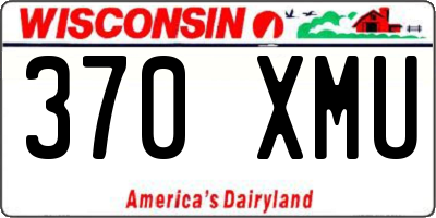 WI license plate 370XMU